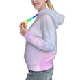 thumbnail image 3 of Yiaed Rainbow Print Womens Casual Hoodies Crew Neck Long Sleeve Sweatshirts With Pocket Pullover Tops Women's Hooded Sweatshirt-X-Large, 3 of 5