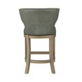 thumbnail image 2 of ROME + OAK Carylnd 26" Swivel Counter Stool in Reclaimed Oak with Grey Vegan Leather Seat, 2 of 6