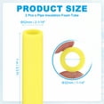 thumbnail image 2 of Uxcell Pipe Insulation Foam Tube, Pool Noodles Foam Tubing Cover for Swimming Pool Handle Heat Preservation Protective Sleeve Yellow 1-1/4" (32mm) ID x 3.3FT x 2-1/16" OD, 2 of 7
