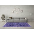 thumbnail image 3 of Ahgly Company Indoor Square Persian Blue Traditional Area Rugs, 4' Square, 3 of 4