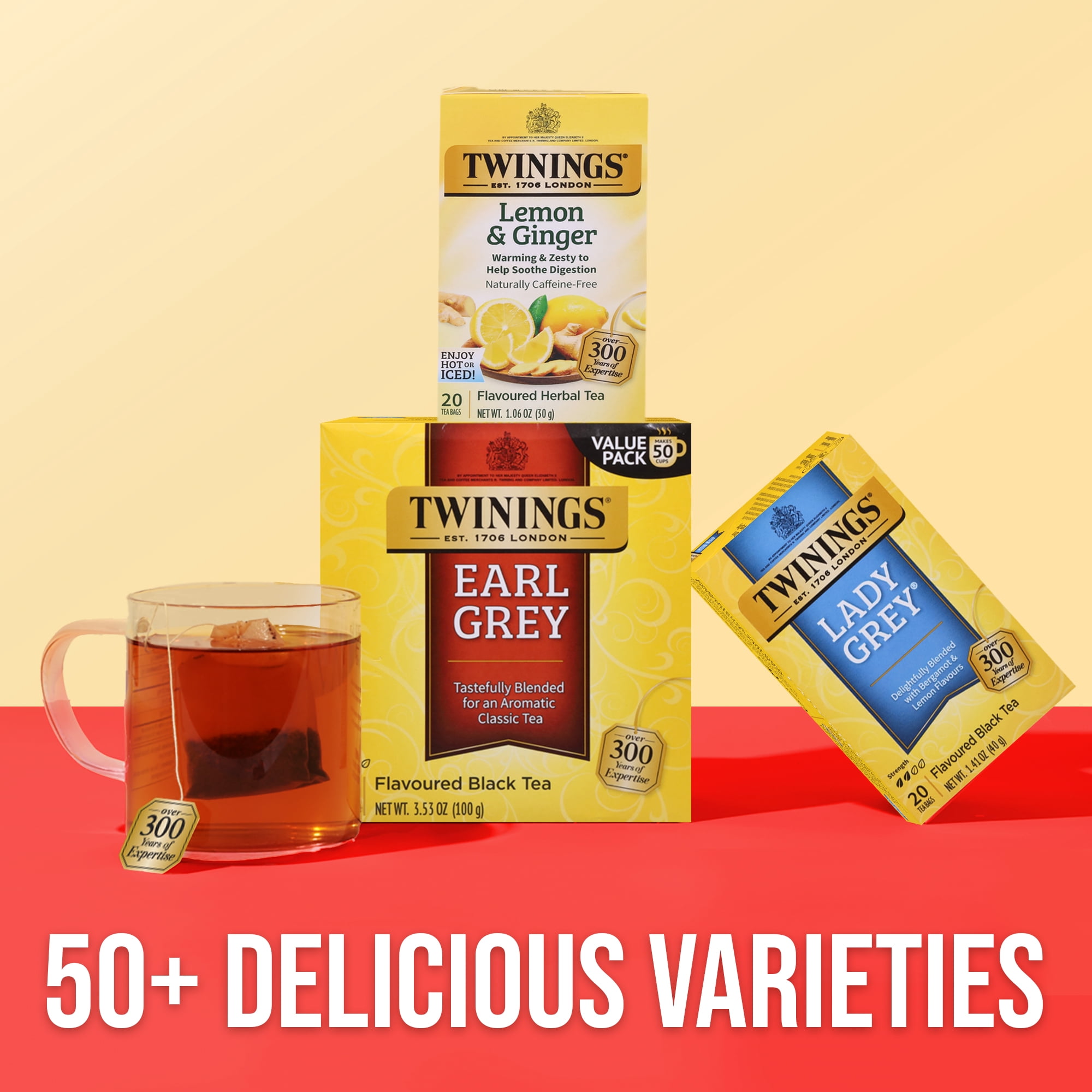 (4 pack) Twinings Earl Grey Citrus and Bergamot Black Tea Bags, 50 Count Box
