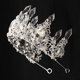 thumbnail image 2 of ifundom - Corona para tarta, elegante adorno de carámbano para tarta, tiara de cristal para boda, decoración para tarta, suministros de cumpleaños, tocado, corona, adornos (plata), 2 of 4