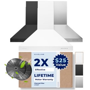 Tieasy 30 Inch Wall Mount Range Hood – Stainless Steel, 450 CFM Vented, 3-Speed LED, USA Made