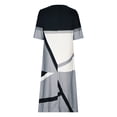 thumbnail image 4 of Robes Grande Taille pour Femmes Robe d'Été Décontractée à Manches Courtes Imprimée Col Rond Robe à la Cheville Robe à Manches Courtes en Liquidation, 4 of 5