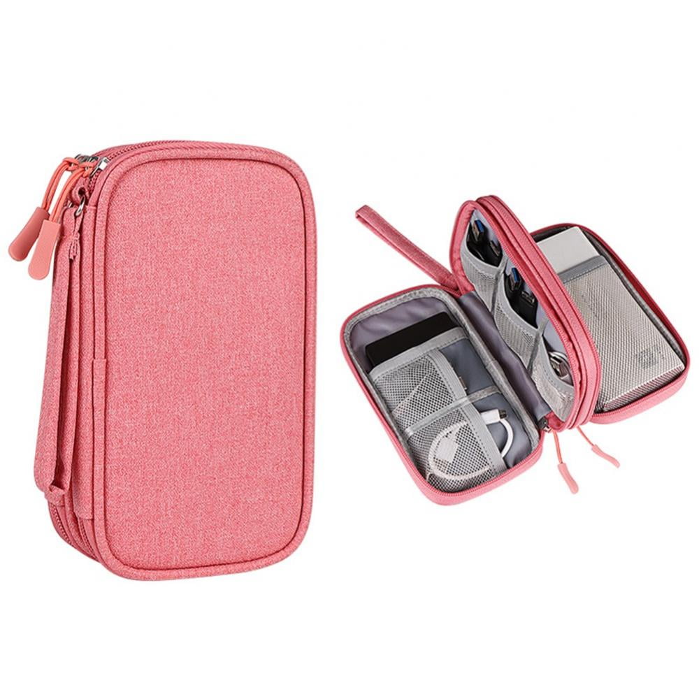Portable Hard Drives Cables Storage Bag Digital Cord Adapter Accessories Case 