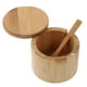 thumbnail image 1 of 1pc frasco de especias de bambú con contenedor de sal practicable jarra de condimento con cuchara, 1 of 4