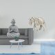 thumbnail image 2 of Estatua de mono, figura de , escultura de Buda meditando en miniatura, arenisca tallada a mano, madera, adecuada para sala de estar, oficina,, 2 of 8