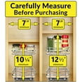 thumbnail image 3 of LYNK PROFESSIONAL Elite 6-1/4" Wide Double Pull Out Spice Rack Organizer for Cabinet, Slide Out Shelf, Chrome, 3 of 9