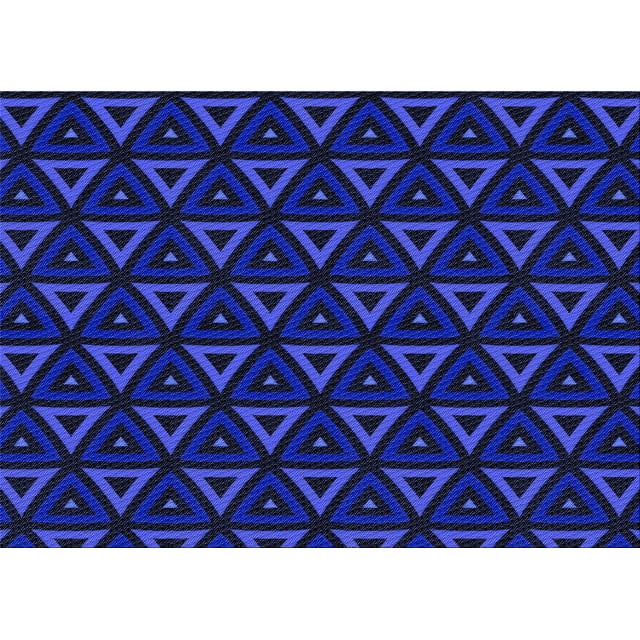 Ahgly Company Machine Washable Indoor Rectangle Transitional Sapphire Blue Area Rugs, 2' x 3'