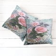thumbnail image 6 of Ambesonne Floral Throw Pillow Cover 2 Pack, Vintage Rose Romance, 18", Pink Grey, 6 of 7