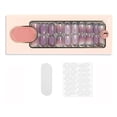 thumbnail image 1 of 24PCS Reusable ABS Full Nail Tips Kit for DIY Nail Art - Includes Fake Nails, Jelly Adhesive Pads & File, Ballet Style Manicure Tools, Model F781-2, 1 of 6