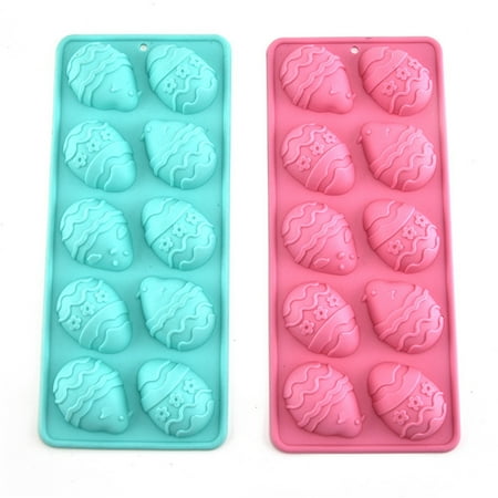 

Cheers US 2packs Easter Egg Silicone Mold for Cake Jelly Pudding Cocoa Chocolate Bombs - Chocolate Ball Painted Eggshell Maker