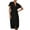 Black, variant on OHHSHEEN Summer Dresses for Women 2025 – Button Down Shirt Dress with Belt, Casual Knee Length Short Sleeve Midi Dress with Pocket