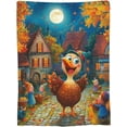 thumbnail image 2 of Thanksgiving Blanket Pumpkin and Turkey Flannel Blanket Soft Cozy Throw Blankets for Bed Sofa Couch Office Travel All Season 80"X60", 2 of 8