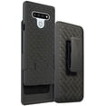 thumbnail image 1 of Case with Clip for LG Stylo 6, Nakedcellphone [Black Tread] Kickstand Cover with [Rotating/Ratchet] Belt Hip Holster Holder Combo for LG Stylo 6, 1 of 10