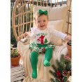 thumbnail image 5 of RUINIXCW Newborn Baby Boy Girl My First Christmas Outfit Infant Girls Fall Winter Clothes Letters Romper and Plaid Skirt Headband Long Socks 4Pcs Set, 5 of 10