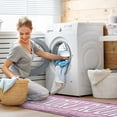 thumbnail image 6 of Ottomanson Non-Slip Rubberback Text 2x5 Laundry Room Runner Rug, 20" x 59", Pink, 6 of 8