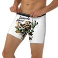 thumbnail image 2 of Mens Extended Length Boxer Briefs - Cowboy Playing Guitar Underwear Boxer Briefs with Elastic Band, 2 of 5