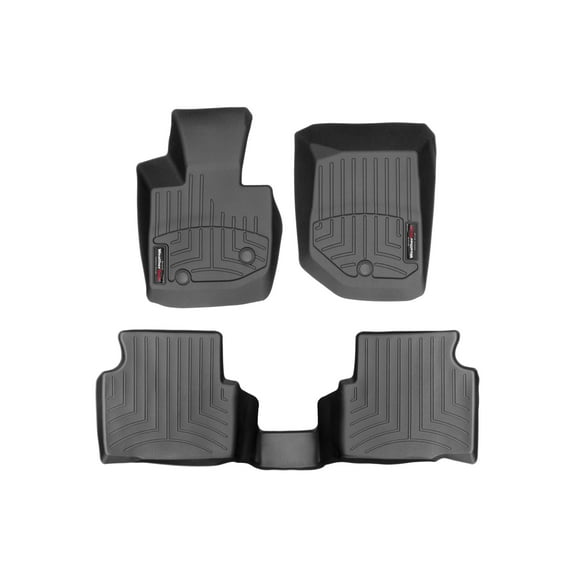 WeatherTech Custom Fit FloorLiners compatible with BMW 318i, 325i, M3, 328i - 1st & 2nd Row, Black