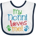 thumbnail image 3 of Inktastic My Nonni Loves Me Boys or Girls Baby Bib, 3 of 4