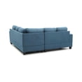 thumbnail image 4 of JERFIT Aqua Blue Microfiber Sectional Sofa Couch with Chaise, Reversible L-Shaped Living Room Couch with Pocketed Coil Cushions, Easy Assembly Apartment Sofa, 4 of 5