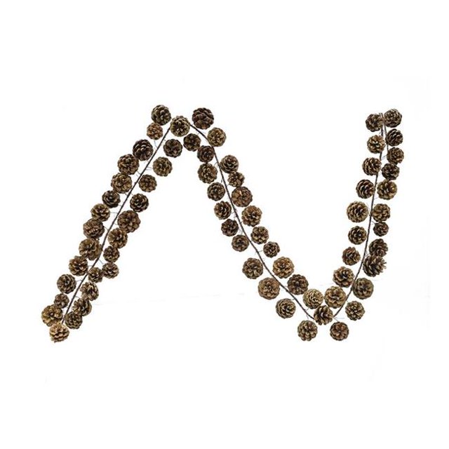 Kurt Adler P7237 6 ft. Pinecone Garland, Brown