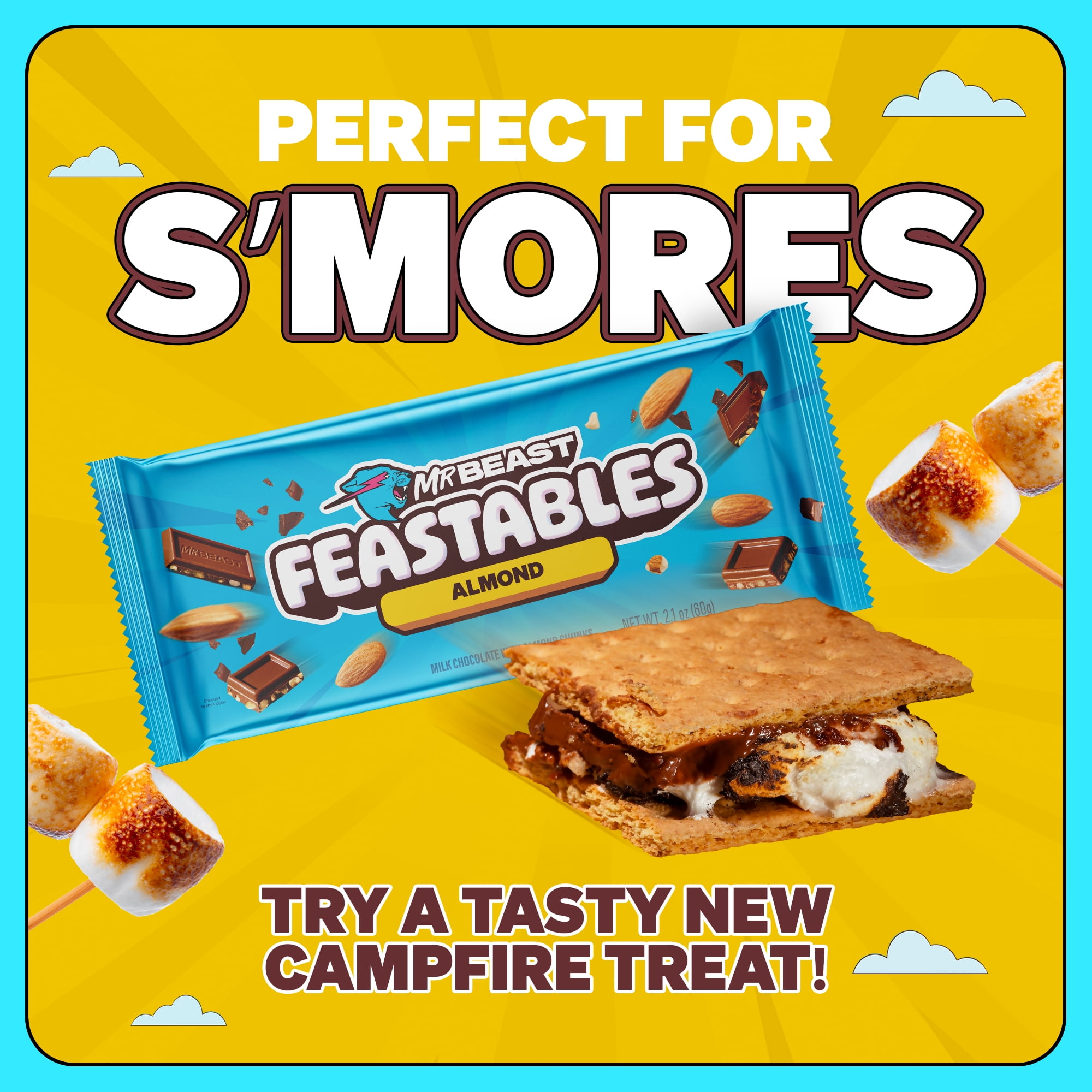 Feastables MrBeast Almond Pack Of 1 Chocolate Bar. - Walmart.com