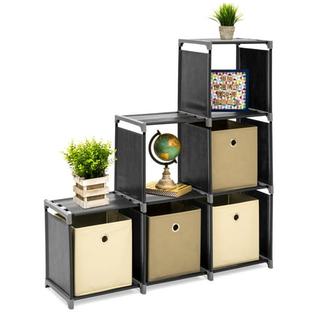 - Best Choice Products 6-Drawer Multi-Purpose Shelving Cubby Storage Cabinet (Black)