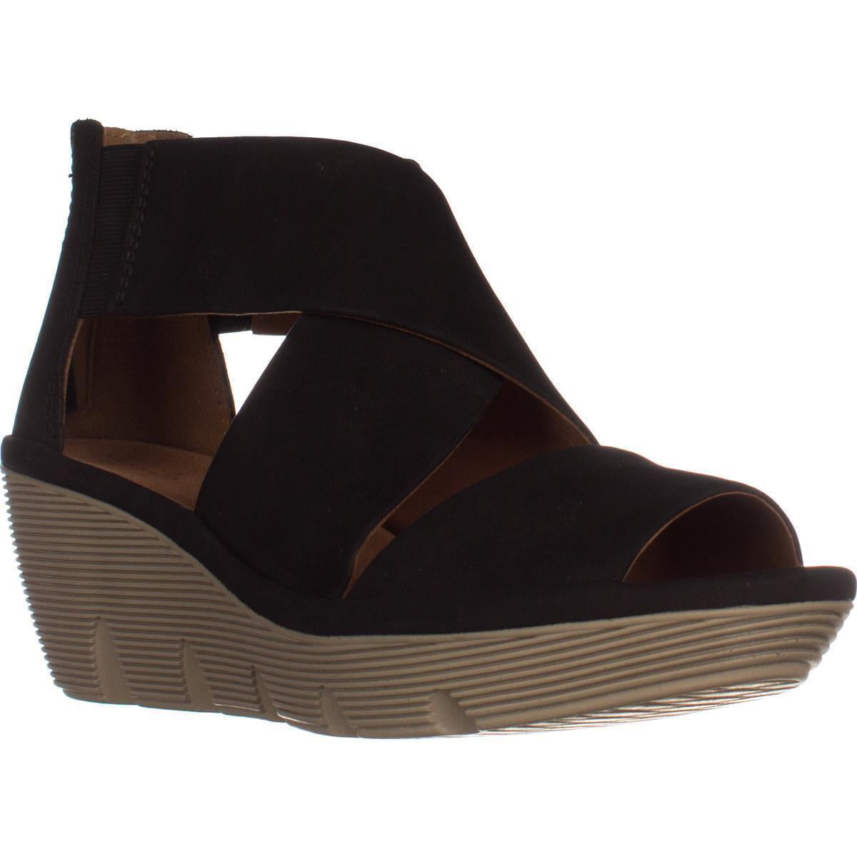clarks ladies wedge sandals