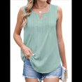 thumbnail image 2 of Camiseta de Tirantes de Verano para Mujer, Sin Mangas, Estilo Informal de Negocios, Básica, Holgada, Elegante, para el Trabajo, 2025. Judías XXL, 2 of 10