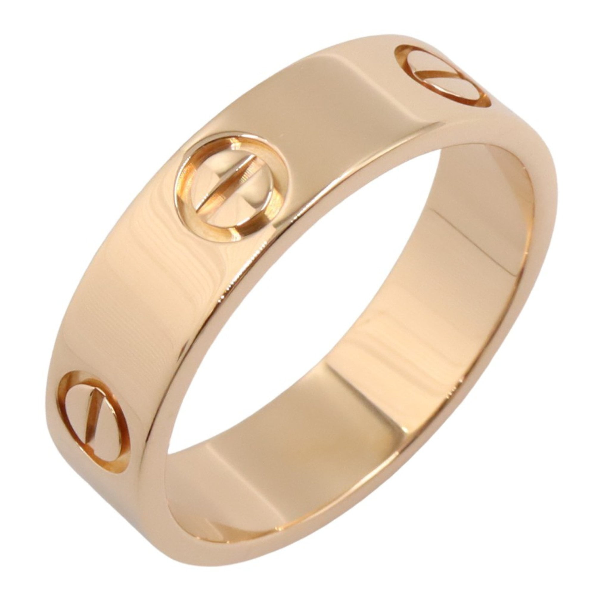 Pre-Owned Cartier Love Ring, 18K Pink Gold (K18PG) for Men and Women. (Good)