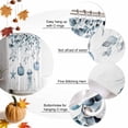 thumbnail image 5 of Shower Curtain 36"W x 72"L Fall Thanksgiving Blue Pumpkins Leaves Starfish Jellyfish Fabric Shower Curtains Set with Hooks Water Repellent Bathroom Curtains Machine Washable Bathroom Accessories, 5 of 6