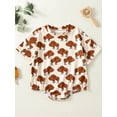 thumbnail image 2 of Coduop Baby Boys Bodysuit Rompers Short Sleeve Cattle Print Summer Newborn Jumpsuit Playsuits, 2 of 8
