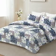 thumbnail image 6 of Whale Flotilla 3-Piece King Comforter Set, Soft Reversible Bedding Comforter Sets, Patchwork Printed Down Alternative Comforter Duvet for All Seasons,Paisley Flowers, 6 of 7