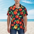 thumbnail image 4 of Bixox Men's Hawaiian Shirts Men's Tomatoes Print Short-Sleeve Shirt-Small, 4 of 8