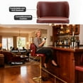 thumbnail image 4 of Tayuzo Adult Low Back Adjustable Seat Height Bar Stools - Set of 2, Burgundy, 4 of 10