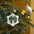 thumbnail image 7 of 3drose, Tulips, 3 inch Snowflake Porcelain Ornament, 7 of 7