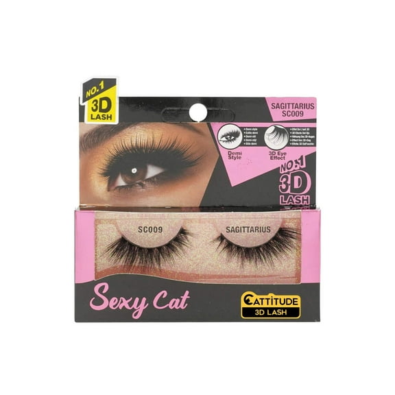 Sexy Cat 3D Lash 3 Pack 3SC009 Sagittarius By Ebin New York 3SC009 Hair Styling