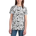 thumbnail image 3 of Wukai Black Footprints Youth Unisex Short Sleeve T-Shirt for Boys, Girls, Teens, and Kids-X-Small, 3 of 7