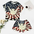 thumbnail image 4 of 4th of July 2 Pack Women’s Pajama Set Print Sleepwear And Shorts Y2k Loungewear Sets S-5XL, 4 of 7