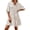 Brown, variant on Women Summer Dresses Striped Mini Dress Half Sleeve Button Down Tiered Flowy Beach Vacation Outfits Pockets