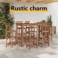 thumbnail image 4 of vidaXL 27.6 in Multifunction Solid Acacia Wood with Oil Finish Patio Bar Table, 4 of 5