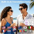 thumbnail image 5 of Smart AI Camera Glasses with 8MP Video Recording & Photo, Touch Control, Hands-Free Calls & Music, 160+ Languages Real-Time Translation, Wearable for Travel Outdoor, UV Protection, Multifunctional, 5 of 9