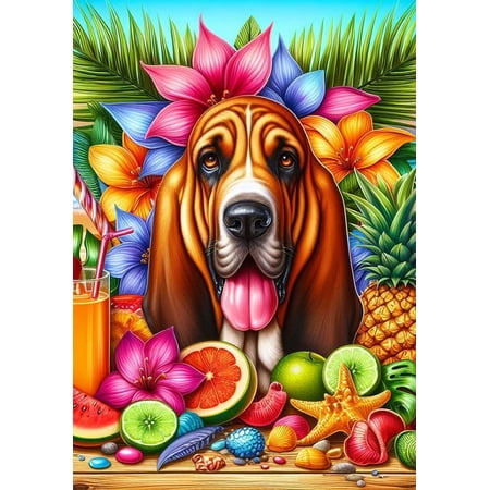 Bloodhound - Best of Breed DCR Summer House Flag 28" x 40"
