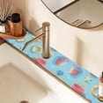 thumbnail image 2 of Yayeee Faucet Mat for Kitchen Sink 30" Diatomite Long Splash Guard Pad, Pink Beach Toys Pattern, 2 Pack, 2 of 7