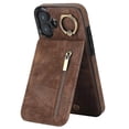 thumbnail image 1 of For iPhone 16 Case RFID Blocking Ring Kickstand Retro Leather+TPU Anti-fall Phone Cover - Blue, 1 of 5