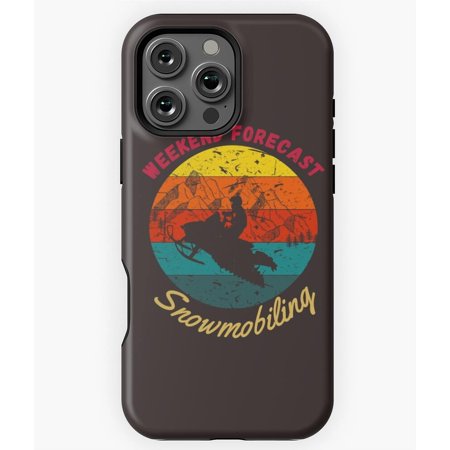 Weekend Forecast Snowmobile Winter M0679 Phone Case for iPhone 17 16 15 14 13 12 11 Pro Max