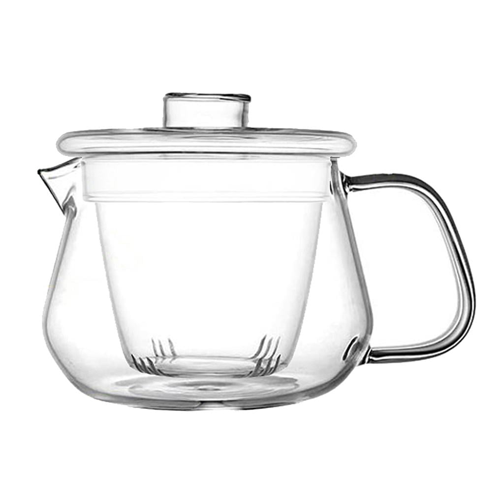 Glass Teapot Kettle with Infuser, Microwavable And Stovetop Maker