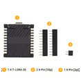 thumbnail image 4 of T-LoRaC6 Módulo Principal ESP32-C6 LoRa SX1262 Placa de Desarrollo de Bajo Consumo y Alcance LoRaWAN de 915 MHz con Orificios para Estampar PCB, 4 of 6