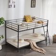 thumbnail image 6 of Ktaxon Twin over Twin Steel Bunk Beds Frame, with Ladder Bedroom Dorm Room for Kids Adult Junior Children,Black, 6 of 13